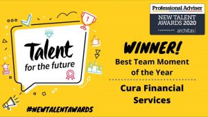 Cura win at the Professional Adviser New Talent Awards 2020