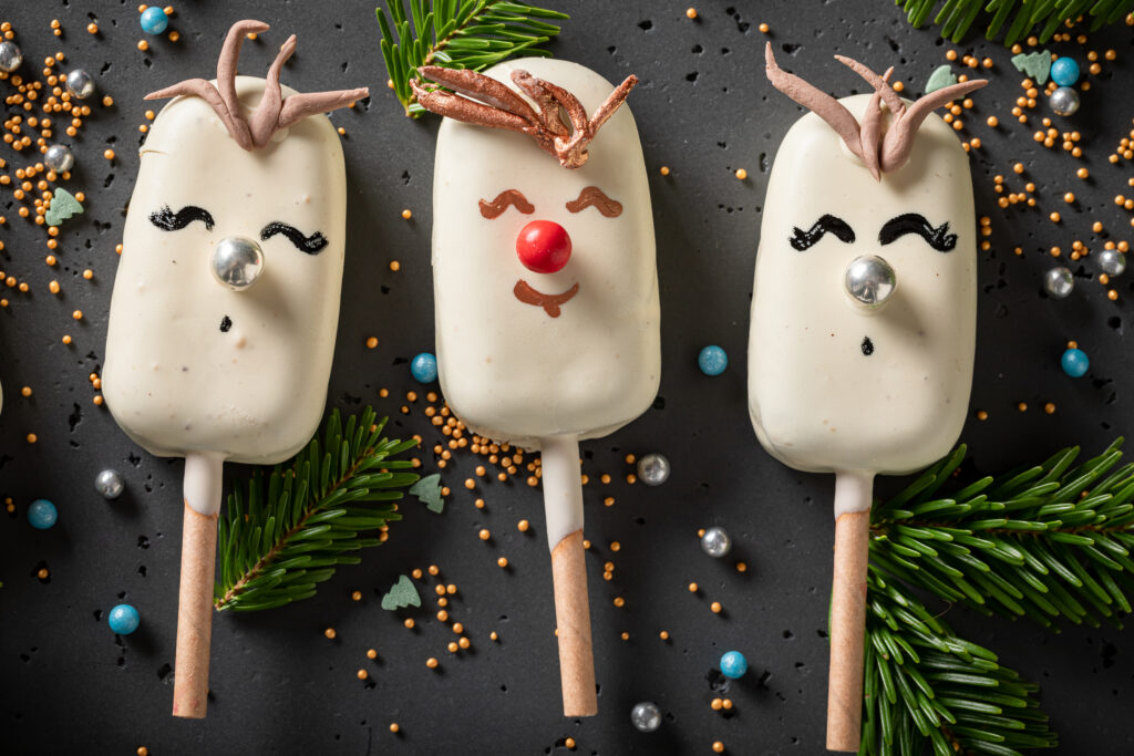 Homemade popsicles looking like cute Christmas reindeer. Creative and unique sweets for Christmas.. Life Insurance, Critical illness cover and Income Protection